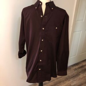 NWT! Backpacker men’s burgundy dress shirt Sz S